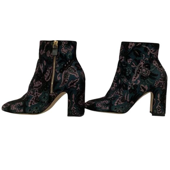 Stuart Weitzman Shoes - Stuart Weitzman Nell 85 Jacquard Ankle Bootie In Pine Black Size 7B